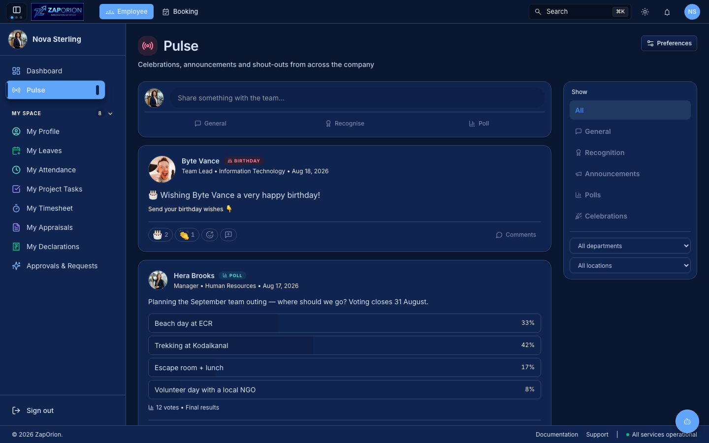 Pulse company feed