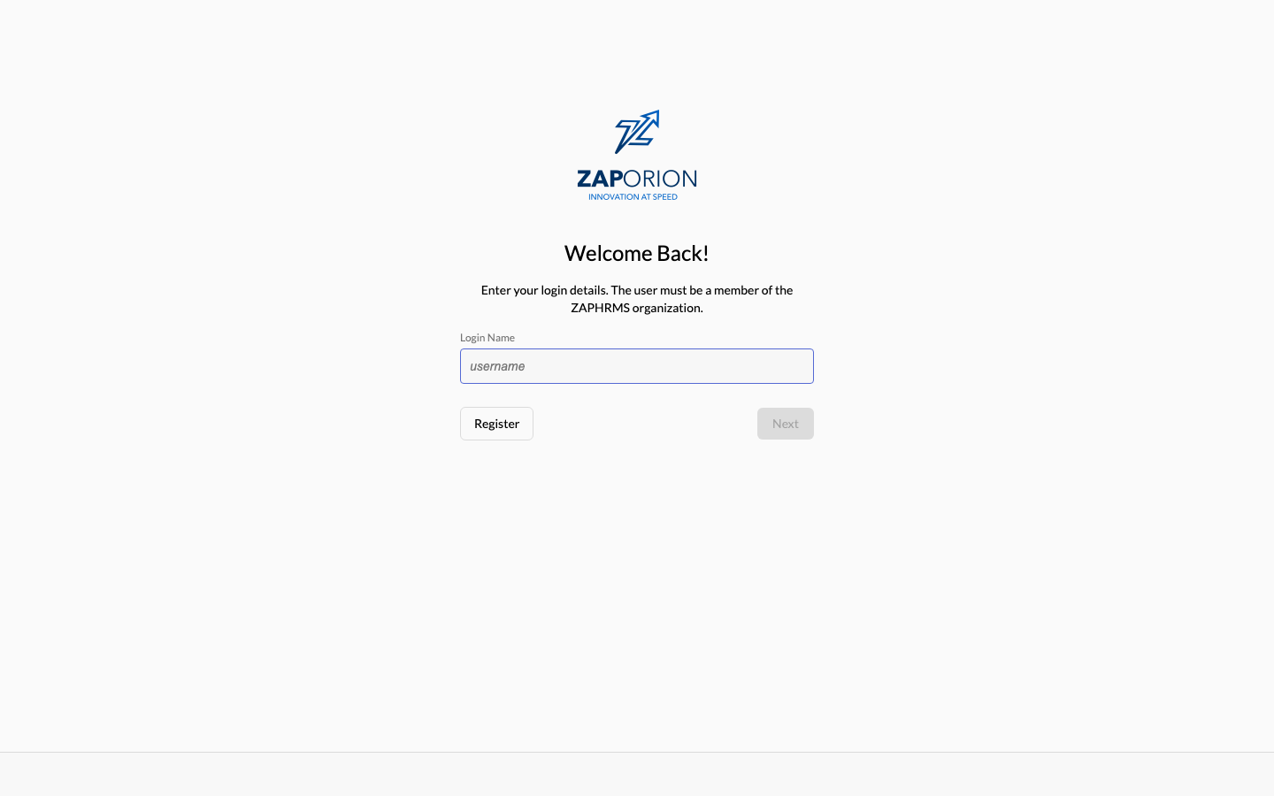 Sign-in page