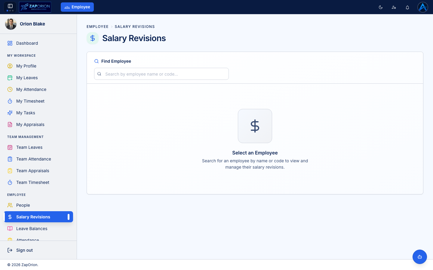Salary Revisions page